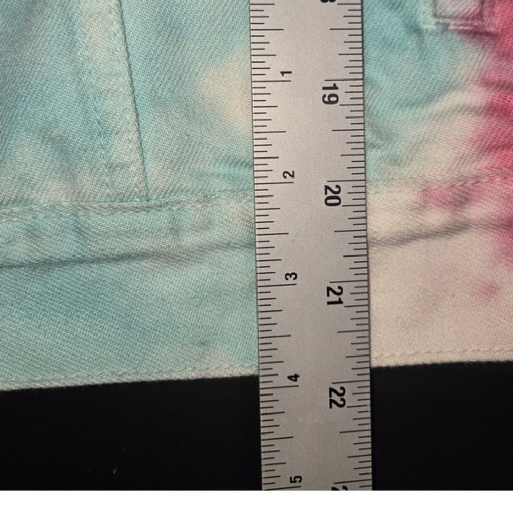 GRLFRND Kim Tie‎ Dye Denim Jacket Womens Small Pink Purple Blue Cotton Trucker - Picture 8 of 10